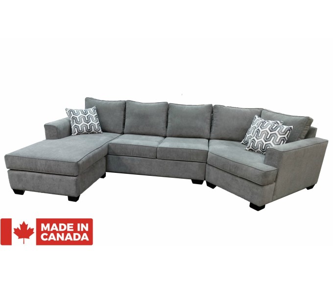 Mission Fabric Sectional with Cuddle Corner